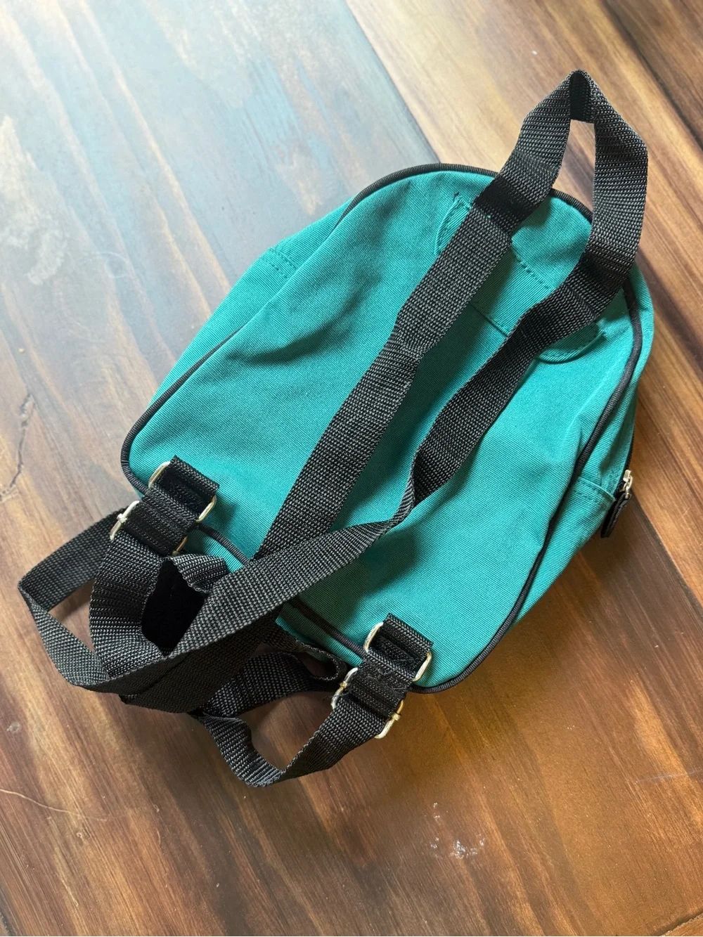 Disney Kids Backpack Teal Green Plaid with Winnie the Pooh Patch